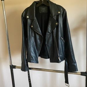 Black leather jacket